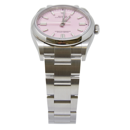 Rolex Oyster Perpetual Candy Pink Custom Dial on Oyster Ref 126000 with New Style Card Green 2023