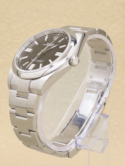 Rolex Oyster Perpetual 41 Black Index Dial on Oyster Ref 124300