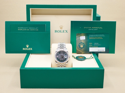 Rolex Datejust 36 Slate Roman Dial on Jubilee Ref 126234