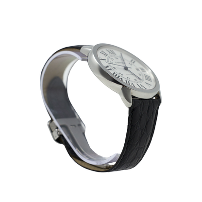 Cartier Ronde Solo Silver Dial on Leather Ref WSRN0022