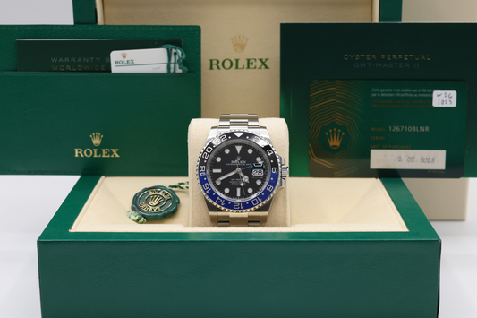 Rolex GMT-Master II Batman Black Dial on Oyster Ref 126710BLNR