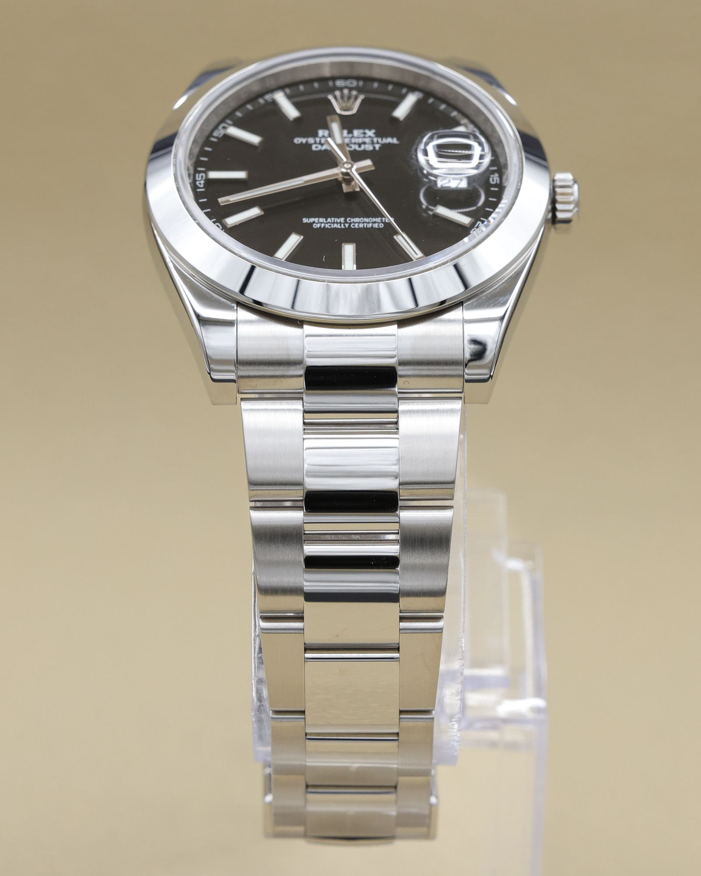 Rolex Datejust 41 Black Index Dial on Oyster Ref 126300