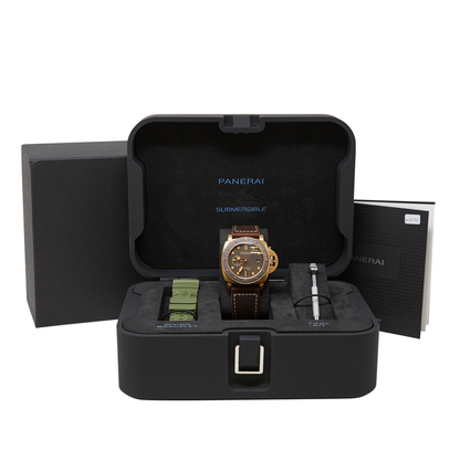Panerai Submersible Bronzo Brown Dial on Leather Strap Ref PAM00968