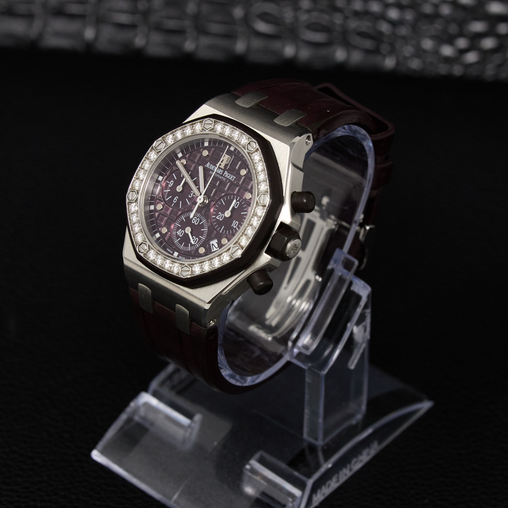 Audemars Piguet Offshore Self-Winding Chronograph Purple Dial on Rubber Ref 26048SK.ZZ.D066CA.01