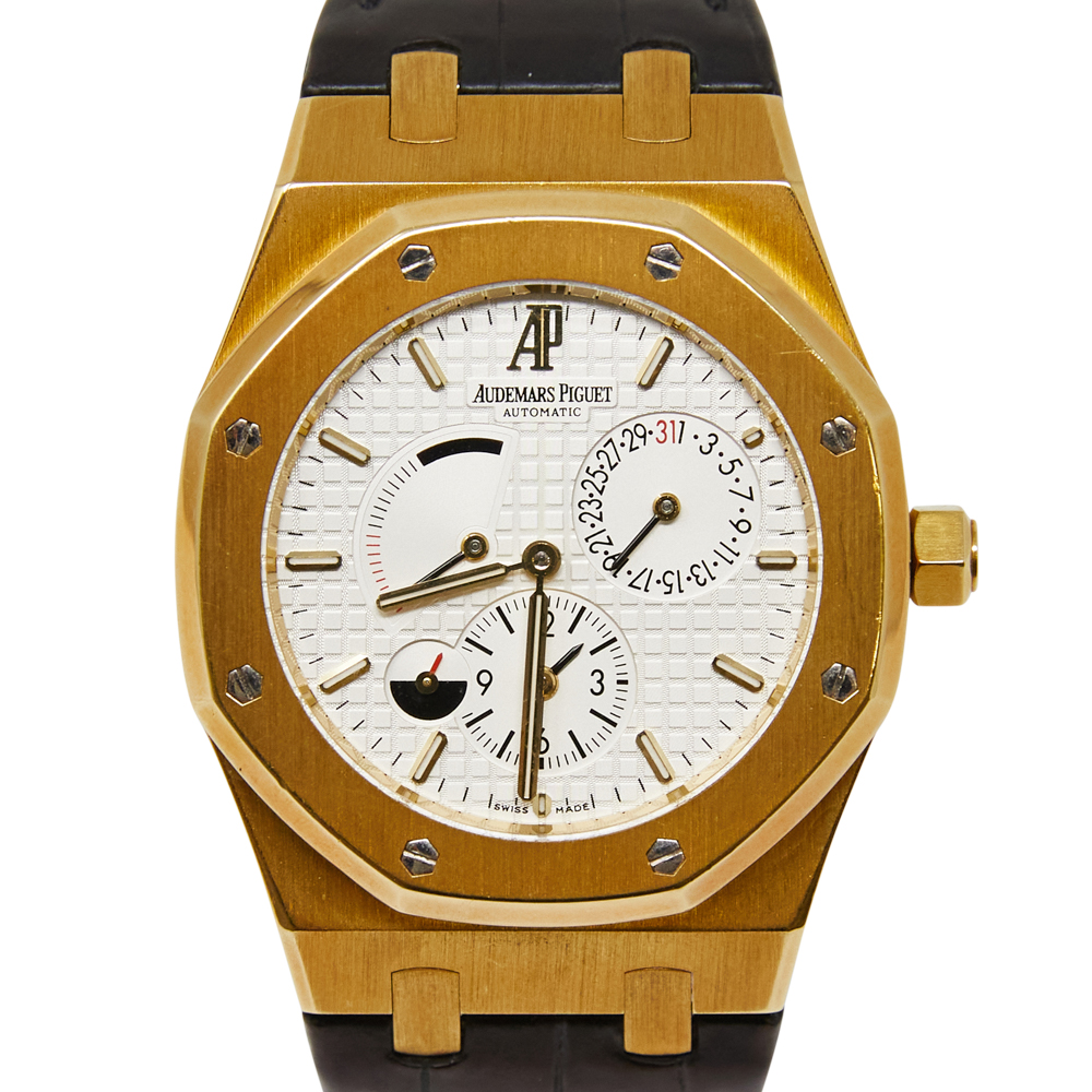 Audemars Piguet Royal Oak White Dial on Leather Strap Ref 26120BA.OO.D088CR.01