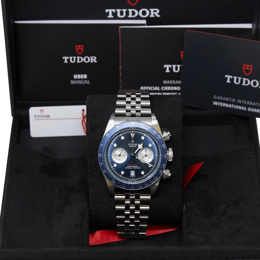 Tudor Black Bay Chrono Blue Dial on Bracelet Ref M79360B-0002 with Card 2025