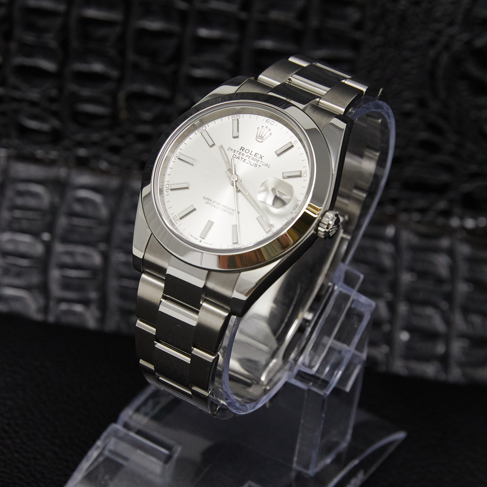 Rolex Datejust 41 Silver Index Dial on Oyster Ref 126300