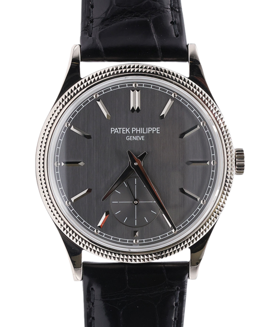 Patek Philippe Calatrava Charcoal Gray Dial on Strap Ref 6119G-001