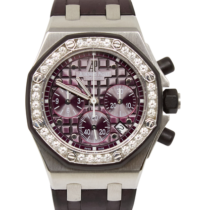 Audemars Piguet Offshore Self-Winding Chronograph Purple Dial on Rubber Ref 26048SK.ZZ.D066CA.01