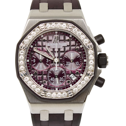 Audemars Piguet Offshore Self-Winding Chronograph Purple Dial on Rubber Ref 26048SK.ZZ.D066CA.01