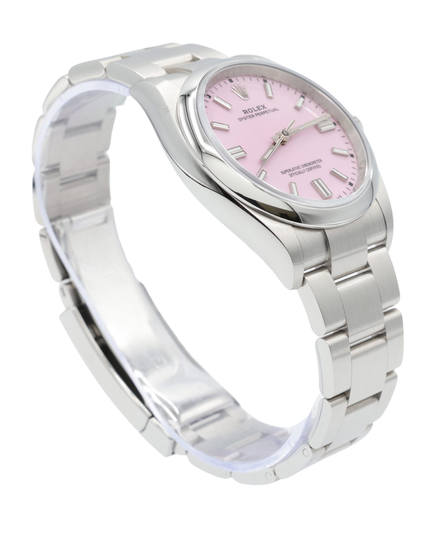 Rolex Oyster Perpetual 36 Candy Pink Index Dial on Oyster Ref 126000