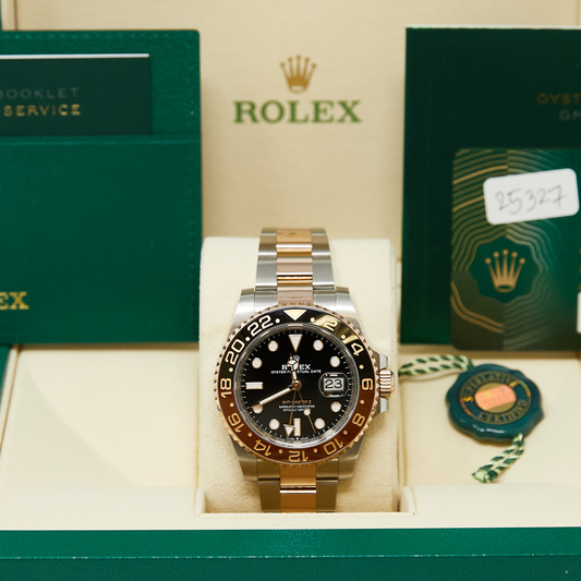 Rolex GMT-Master II Root Beer Black Dial on Oyster Ref 126711CHNR with New Style Card White 2023