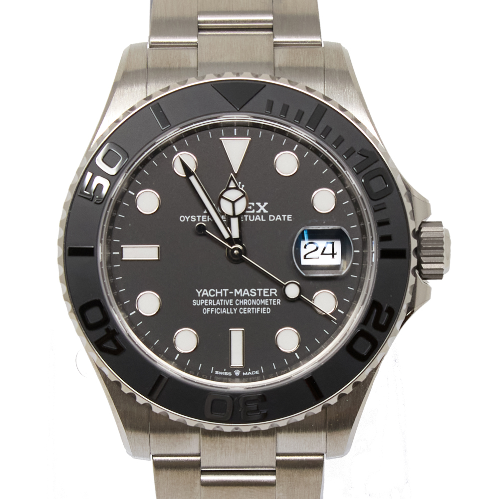 Rolex Rlx Titanium Yacht-Master 42 Black Dial on Oyster Ref 226627