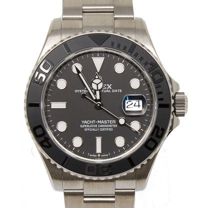 Rolex Rlx Titanium Yacht-Master 42 Black Dial on Oyster Ref 226627