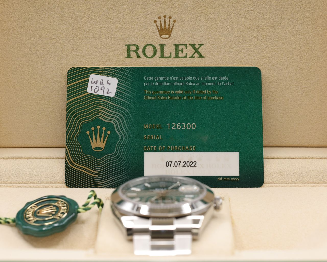 Rolex Datejust 41 Mint Green Index Dial on Oyster Ref 126300