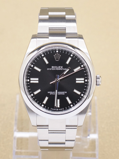 Rolex Oyster Perpetual 41 Black Index Dial on Oyster Ref 124300
