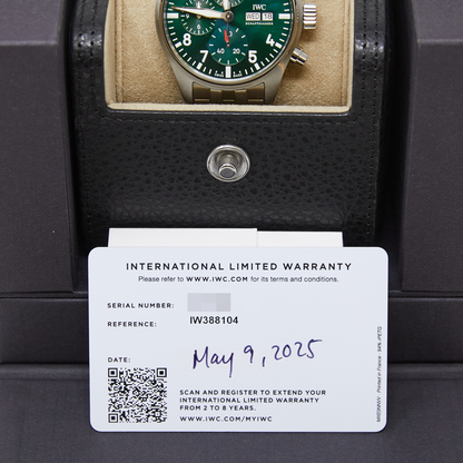 Iwc Pilot's Watch Chronograph 41 Green Dial on Bracelet Ref IW388104