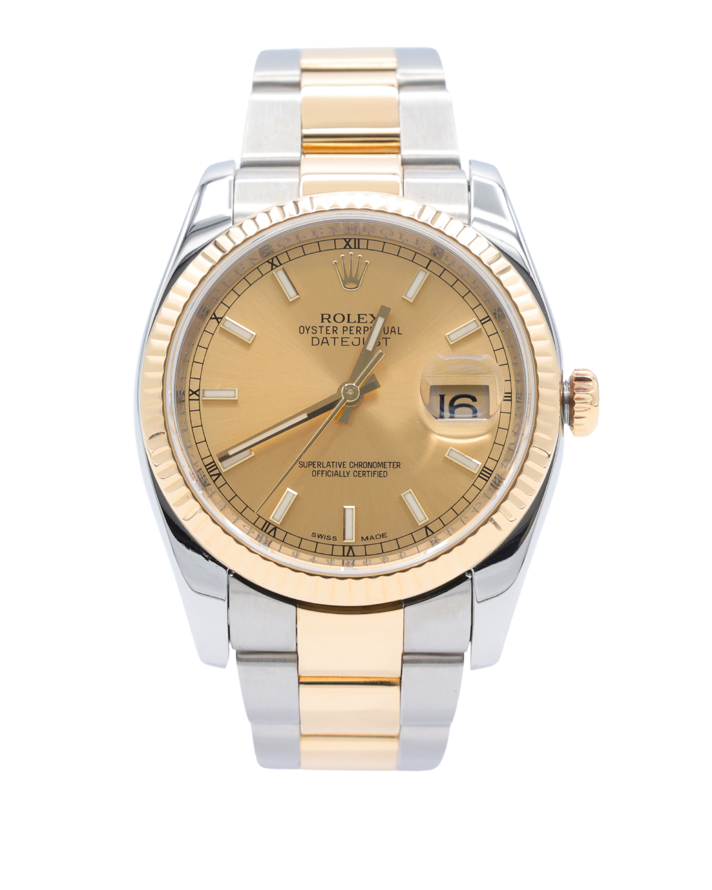 Rolex Datejust Champagne Stick Dial on Oyster Ref 116233