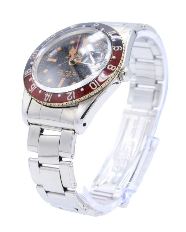 Rolex GMT-Master 38mm "Pepsi" Black Patina Dial on Oyster Ref 6542
