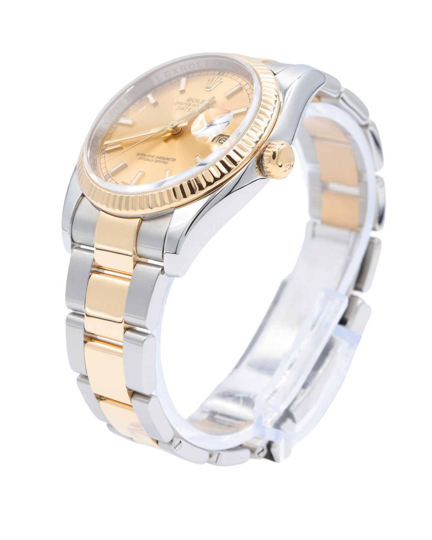 Rolex Datejust Champagne Stick Dial on Oyster Ref 116233