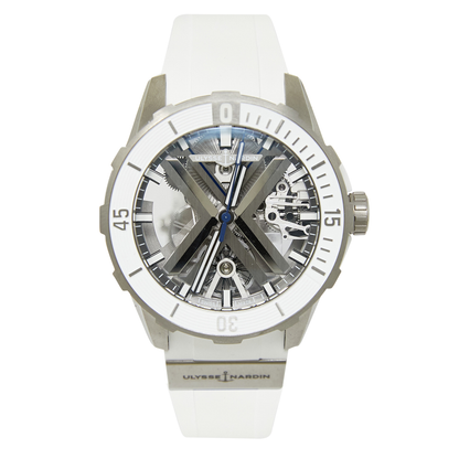 Ulysse Nardin Diver X Skeleton Skeleton Dial on White Rubber Strap Ref 3723-170-1A