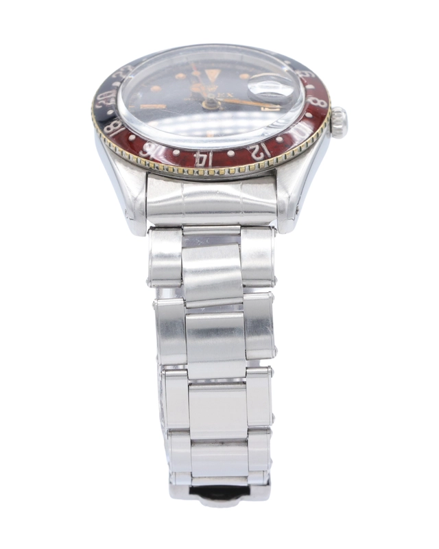 Rolex GMT-Master 38mm "Pepsi" Black Patina Dial on Oyster Ref 6542