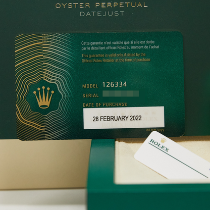 Rolex Datejust 41 White Mother Of Pearl Diamond Dial on Oyster Ref 126334