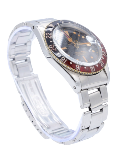 Rolex GMT-Master 38mm "Pepsi" Black Patina Dial on Oyster Ref 6542