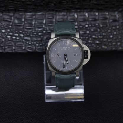 Panerai Luminor Marina TuttoGrigio Titanium Anthracite Dial on Grey Textile Strap Ref PAM01662 with Card