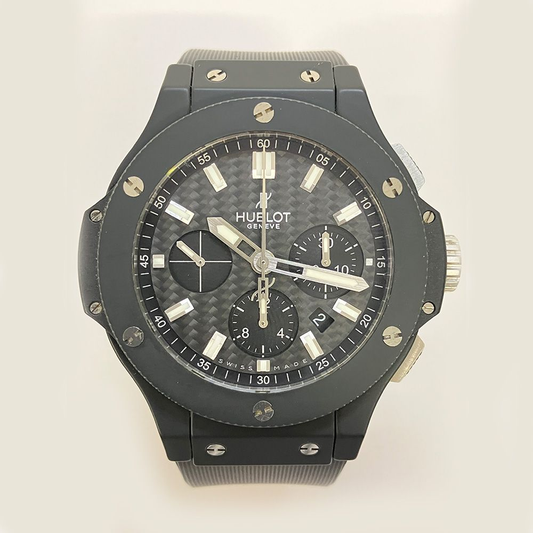 Hublot Big Bang Black Carbon Fiber Dial on Black Rubber Ref 301.CI.1770.RX