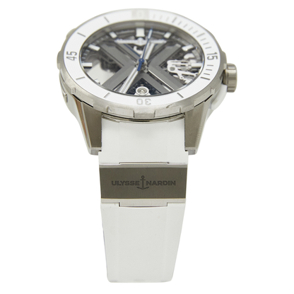 Ulysse Nardin Diver X Skeleton Skeleton Dial on White Rubber Strap Ref 3723-170-1A