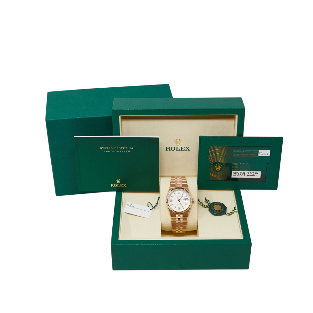 Rolex Land-Dweller 36 White Honeycomb Dial on Flat Jubilee Ref 127235