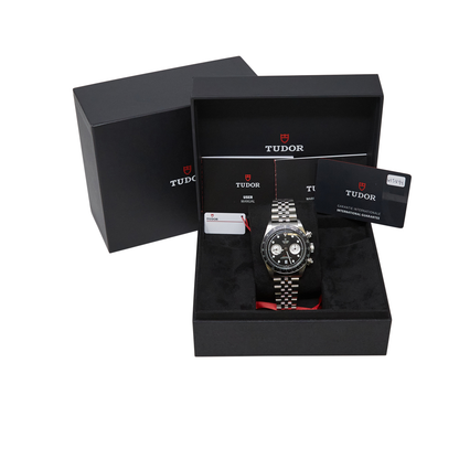 Tudor Black Bay Chrono Black And Silver Dial on Bracelet Ref M79360N-0013 with Card 2025