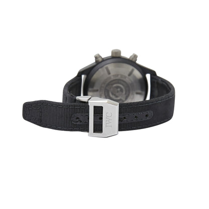 IWC Pilot's Watch Chronograph "TOP GUN" Day-Date Black Dial on Textile Strap Ref IW389101