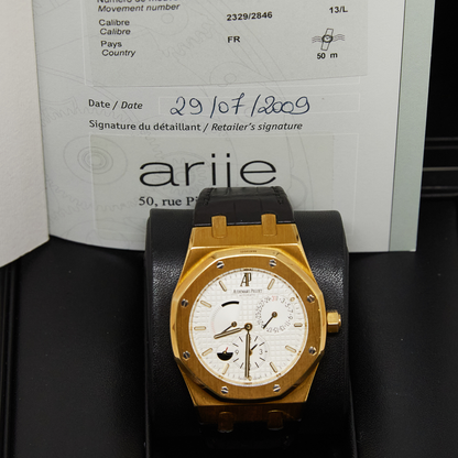 Audemars Piguet Royal Oak White Dial on Leather Strap Ref 26120BA.OO.D088CR.01