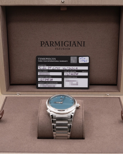 Parmigiani Fleurer GMT Tonda Rattrapante Verzasca Verzasca Dial on Bracelet Ref. PFC905-1020002-100182