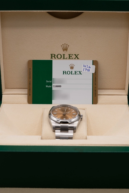Rolex Oyster Perpetual White Grape Dial on Oyster Ref. 116000