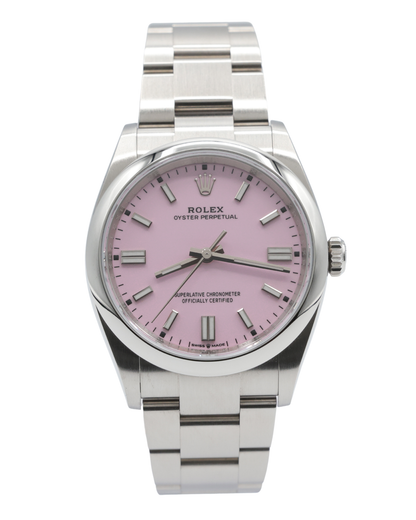 Rolex Oyster Perpetual 36 Candy Pink Index Dial on Oyster Ref 126000