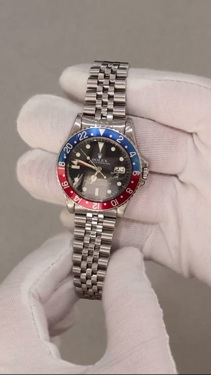 Rolex GMT-Master Vintage Black Dial on Jubilee Ref 16750